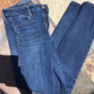 Blue skinny jeans